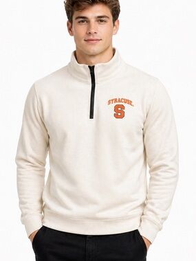 Knights Apparel Cream Syracuse Quarter-Zip